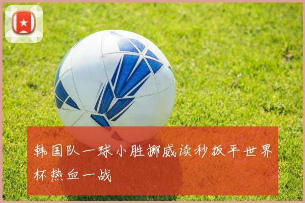 韩国队一球小胜挪威读秒扳平世界杯热血一战